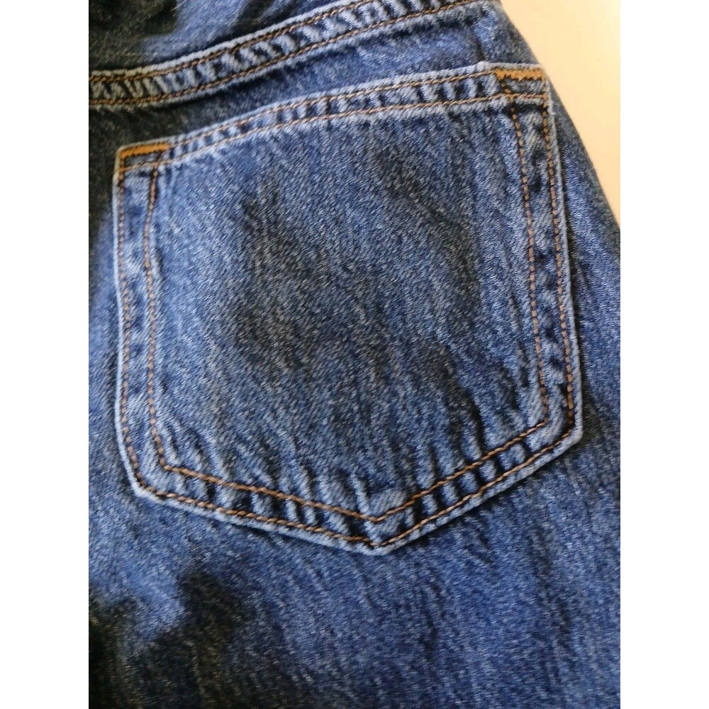 Abercrombie Kids Loose Jeans 5/6 Regular Dark Wash Elastic  Adjustable Waist - Picture 11 of 16